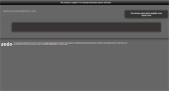 Desktop Screenshot of leafvacuumsdirect.com